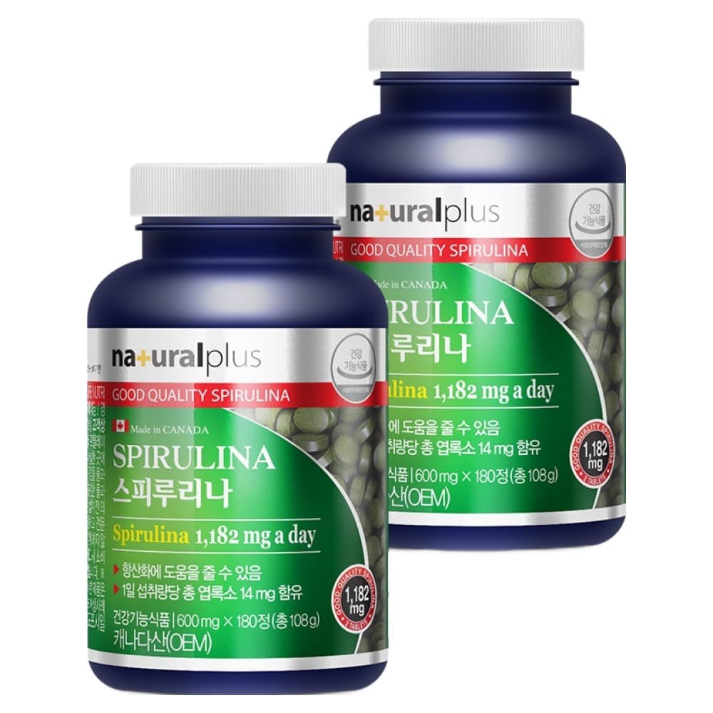 내츄럴플러스 스피루리나 180정 x 2개  캐나다 직수입