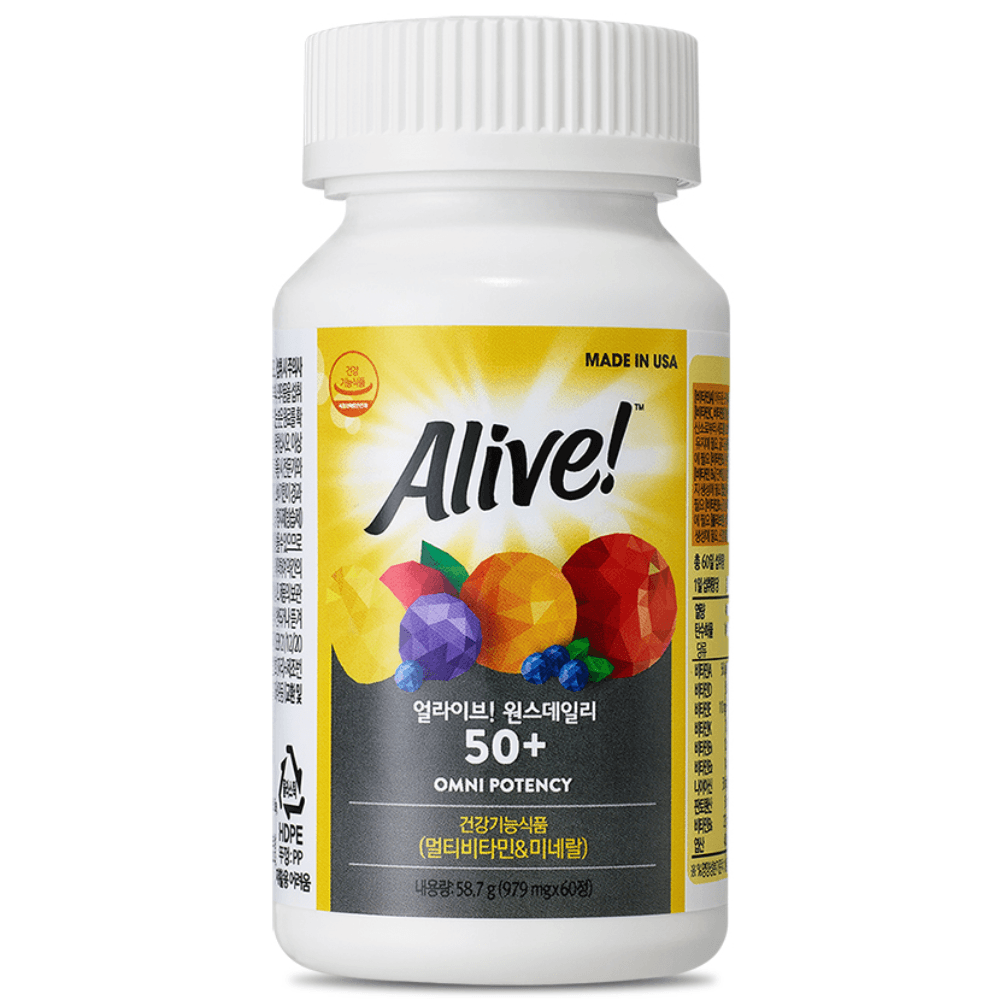 얼라이브 원스데일리 멀티비타민 50+  60정  시니어용 종합 영양제