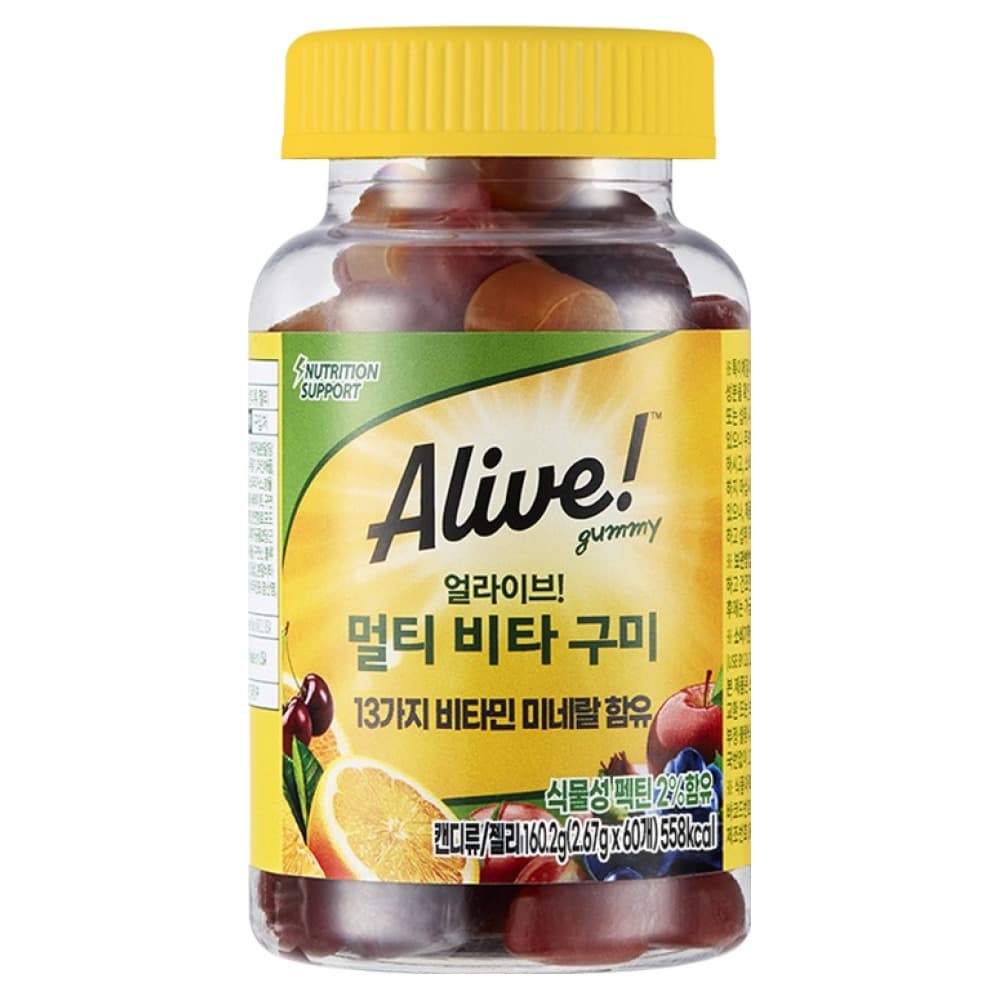 얼라이브 멀티 비타 구미 60정  츄어블 비타민 젤리