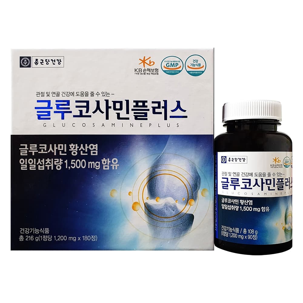 종근당건강 글루코사민 플러스 1200mg x 180캡슐, 1개
