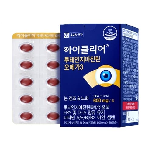 아이클리어 루테인지아잔틴 오메가3 600mg x 60캡슐, 3개