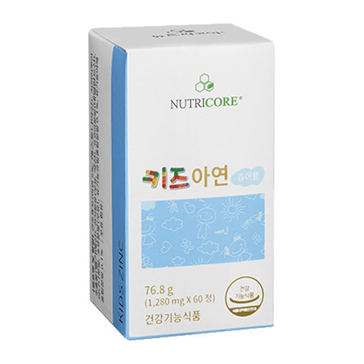 뉴트리코어 키즈 아연 1280mg x 60정, 1개