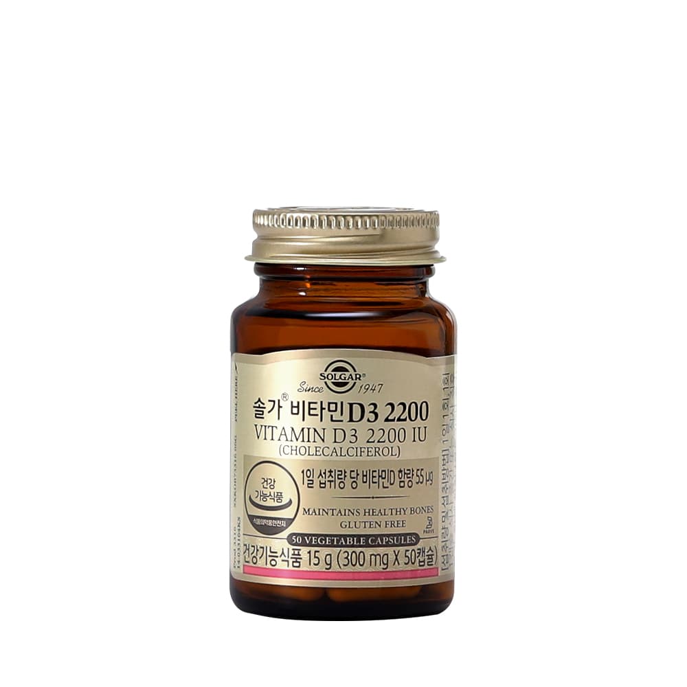솔가 비타민D3 2200IU 300mg x 50캡슐, 1개