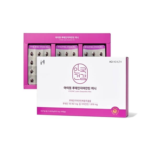 안국건강 안국 루테인 지아잔틴 미니 90.91mg x 180캡슐, 1개