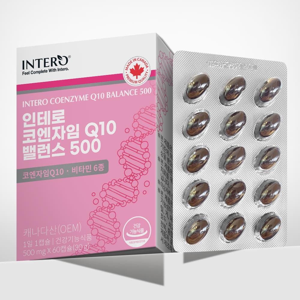 인테로 코엔자임Q10 밸런스 500mg x 60캡슐, 1개