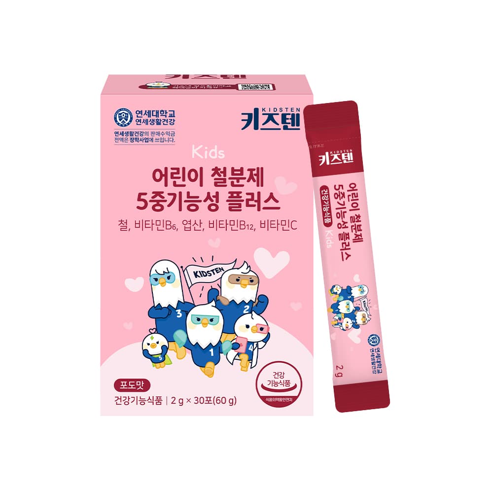 키즈텐 어린이 철분제 5중기능성 플러스 2g x 30포, 4개