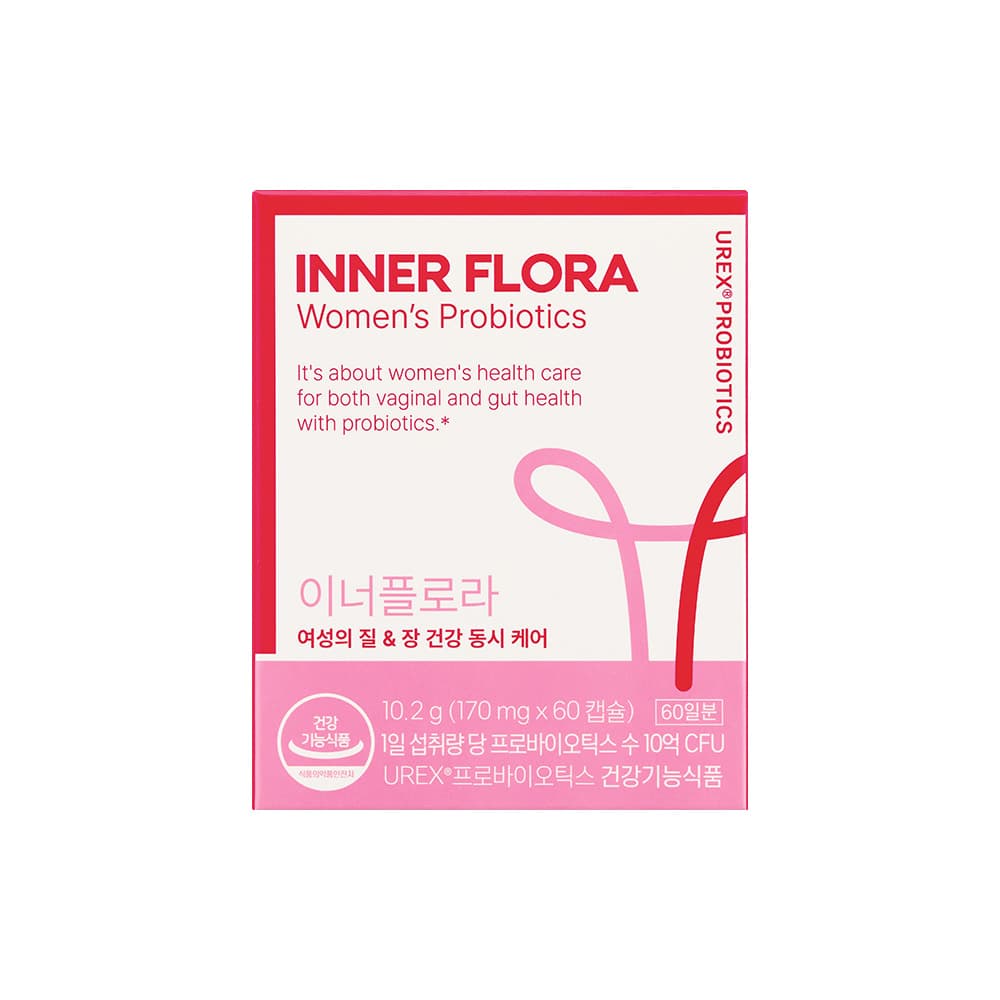 뉴오리진 이너플로라 UREX 프로바이오틱스 질유산균 170mg x 60캡슐, 2개