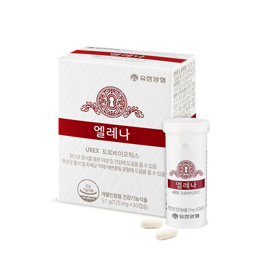 유한양행 엘레나 UREX 프로바이오틱스 질유산균 170mg x 30캡슐, 1개
