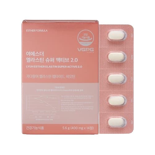 에스더포뮬러 여에스더 엘라스틴 슈퍼 액티브 2.0 400mg x 14정, 1개