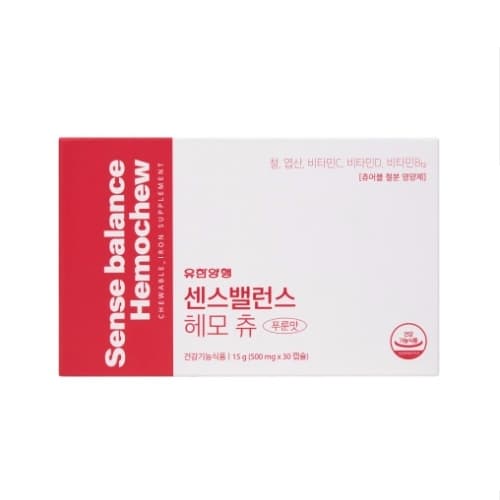 유한양행 센스밸런스 헤모 츄 500mg x 30캡슐, 1개