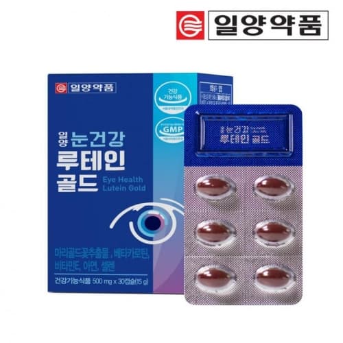 일양약품 눈건강 루테인 골드 500mg x 30캡슐, 4개