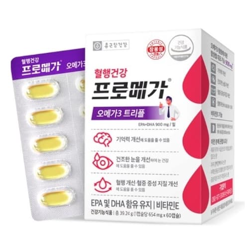 프로메가 오메가3 트리플 장용성 캡슐 654mg x 60캡슐, 6개