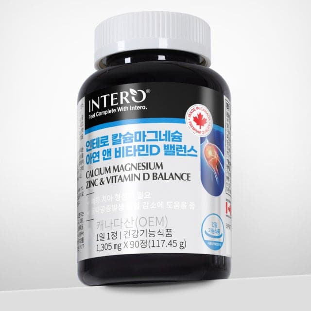 인테로 칼슘 마그네슘 아연 비타민D 밸런스 1305mg x 90정, 1개