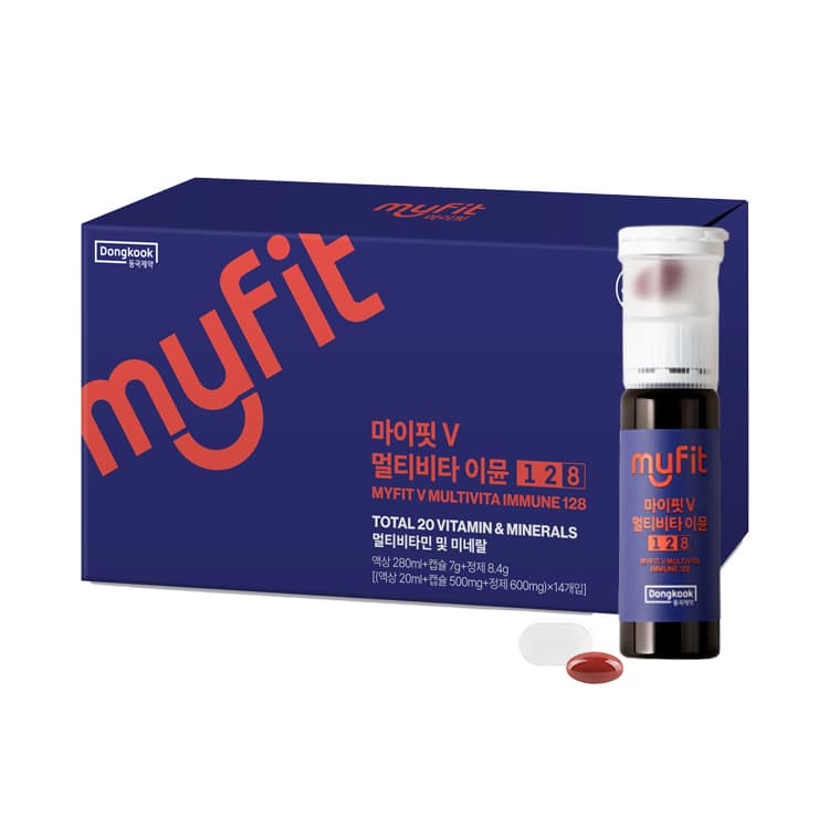 동국제약 마이핏V 멀티비타 이뮨 128 (액상 20ml + 캡슐 500mg + 정제 600mg) x 14개입, 2개