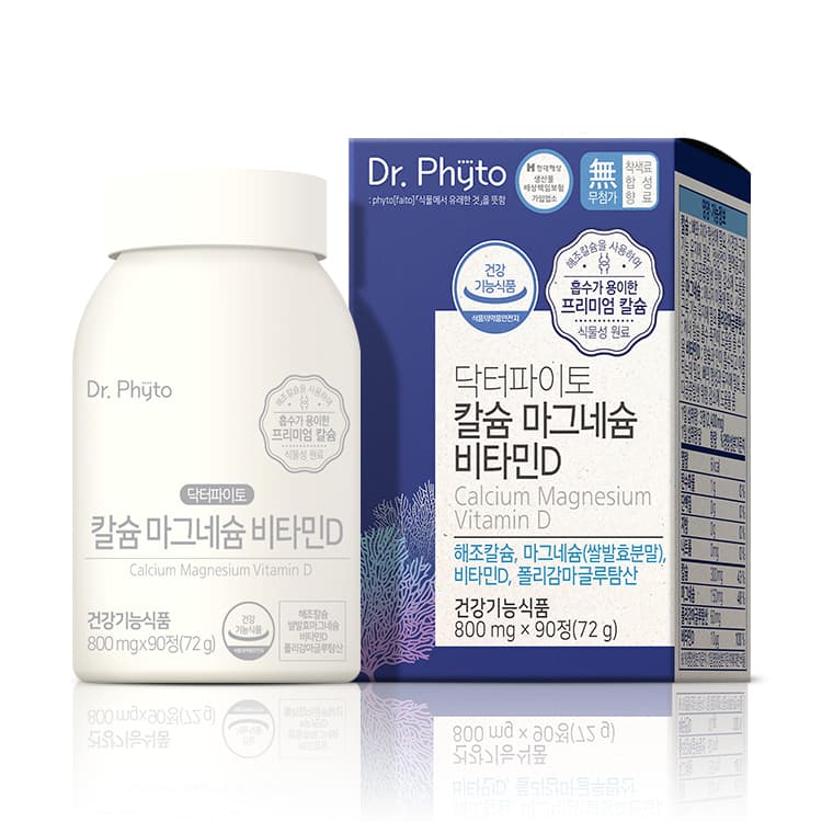 닥터파이토 칼슘 마그네슘 비타민D 800mg x 90정, 4개