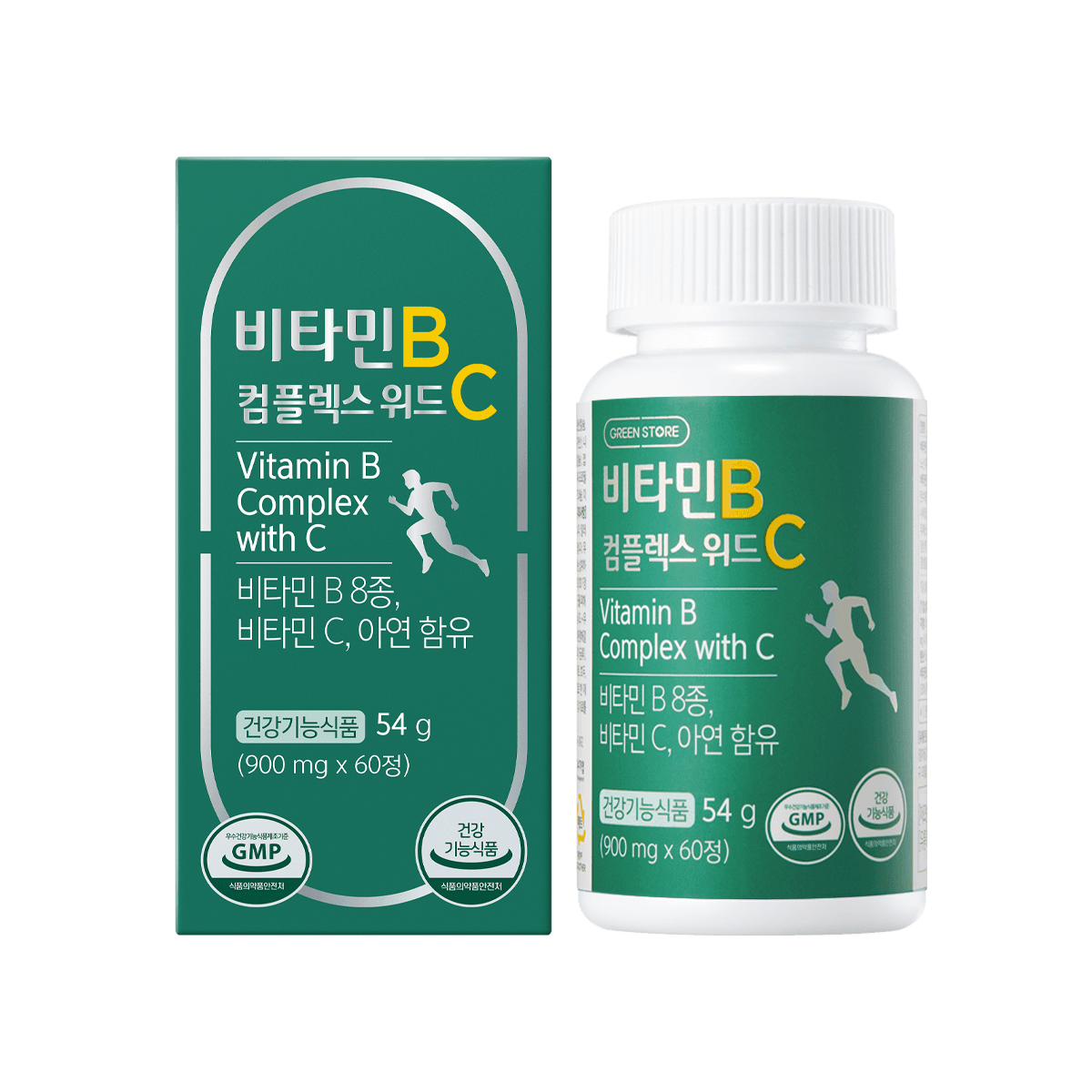 그린스토어 비타민B 컴플렉스 위드C 900mg x 60정, 1개