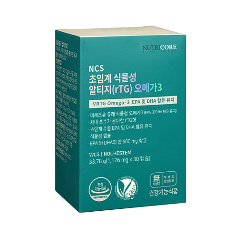 뉴트리코어 식물성 알티지 오메가3 1126mg x 30캡슐, 1개