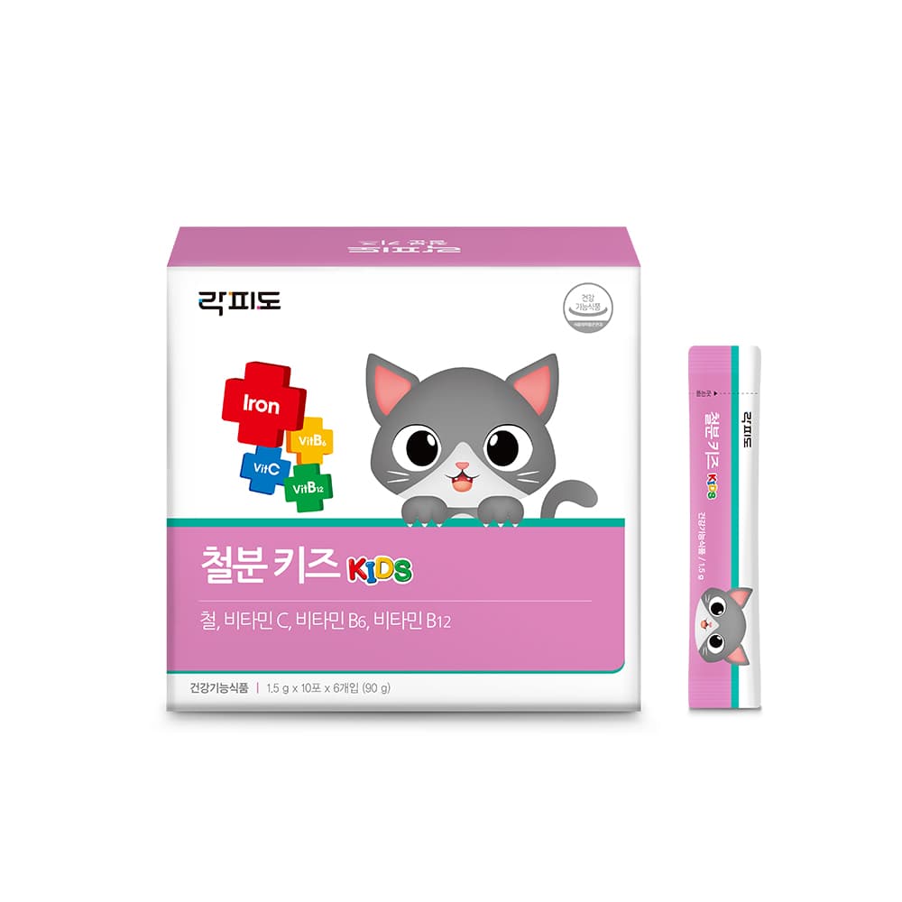 락피도 철분 키즈 1.5g x 60포, 2개