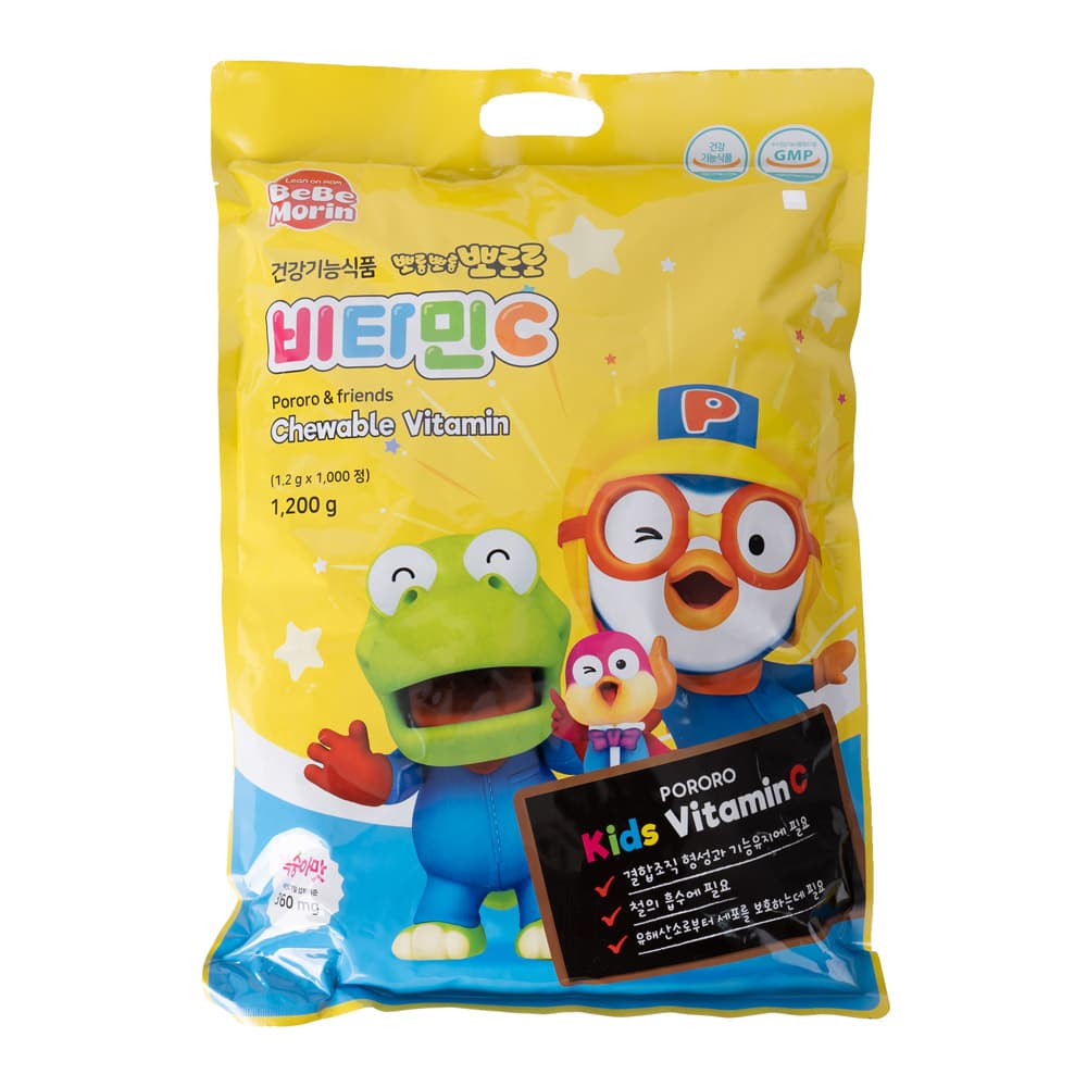 뽀롱뽀롱 뽀로로 비타민C 복숭아맛 1.2g x 1000캡슐, 1개