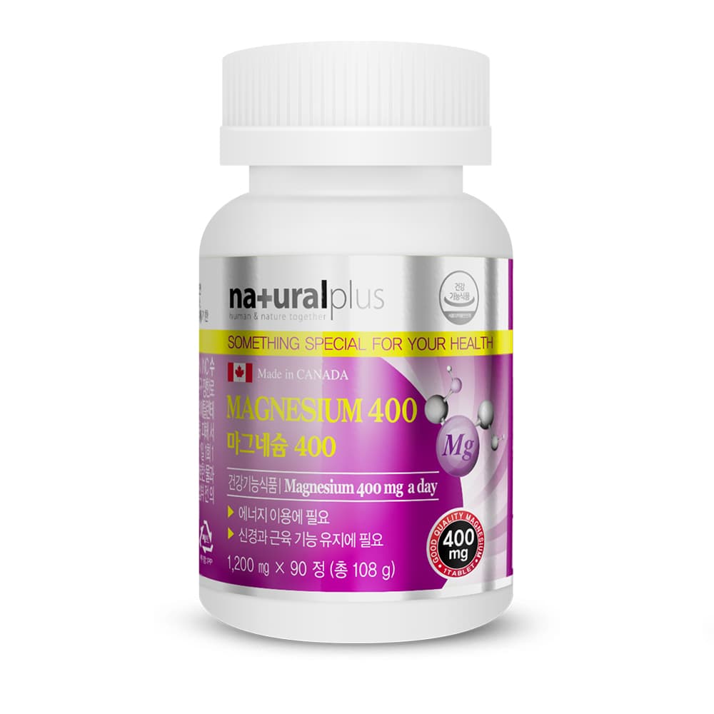 내츄럴플러스 마그네슘 400 1200mg x 90정, 4개