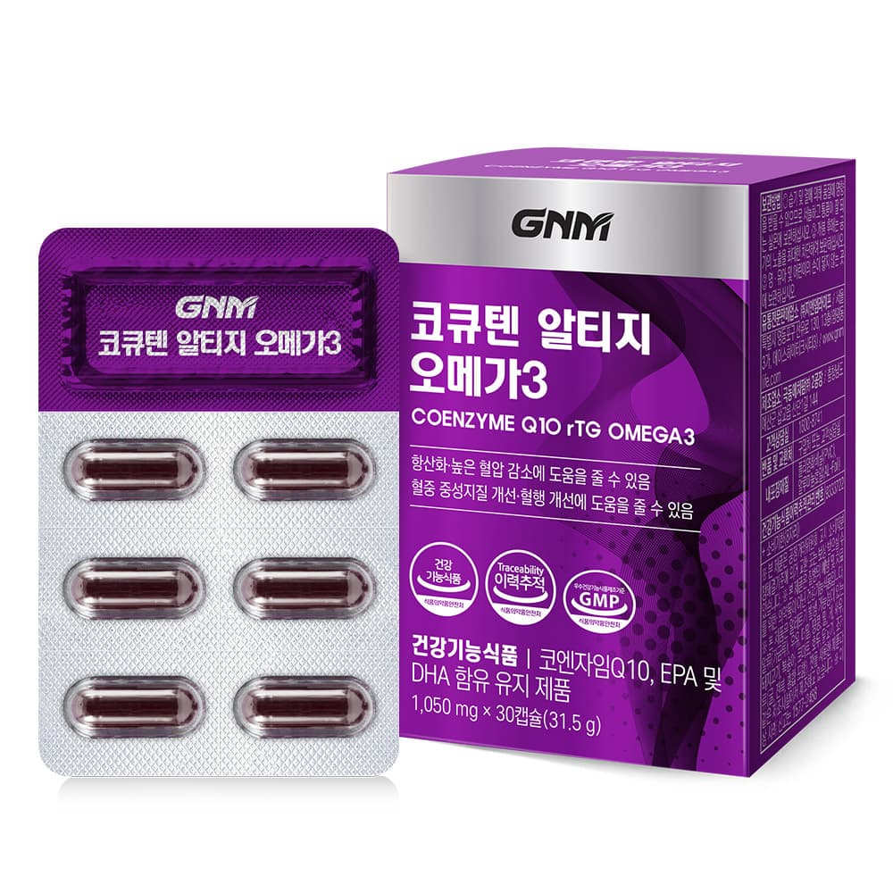 GNM자연의품격 코큐텐 오메가3 1050mg x 30캡슐, 3개