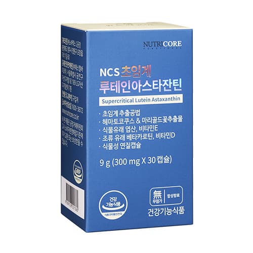뉴트리코어 NCS 초임계 루테인 아스타잔틴 300mg x 30캡슐, 5개