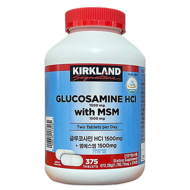 커클랜드 글루코사민 HCI 엠에스엠 1792.75mg x 375정, 1개