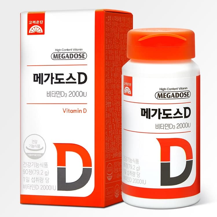 고려은단 메가도스D 비타민D3 2000IU 880mg x 90정, 1개
