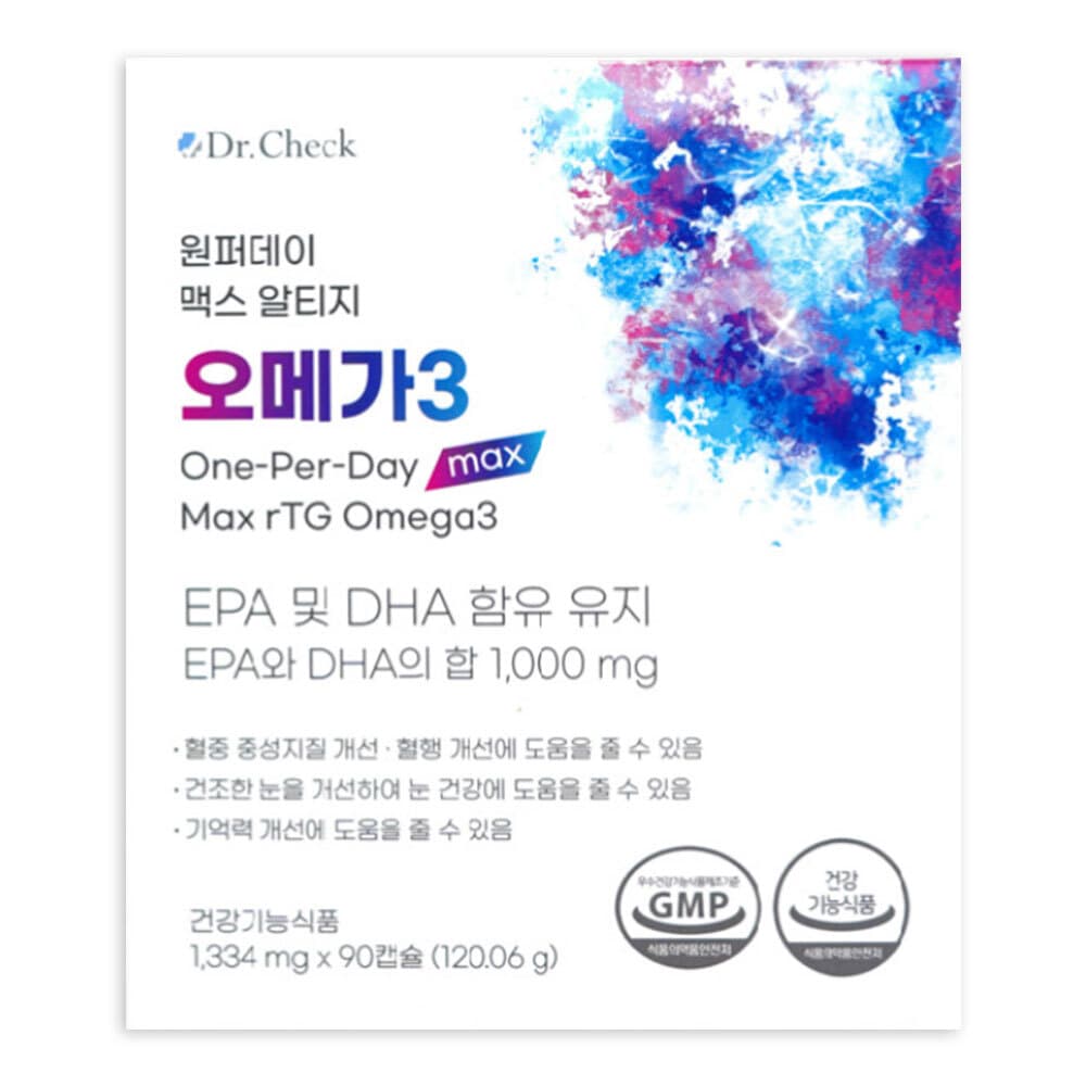 DR CHECK 원퍼데이 맥스 알티지 오메가3 1334mg x 90캡슐, 1개