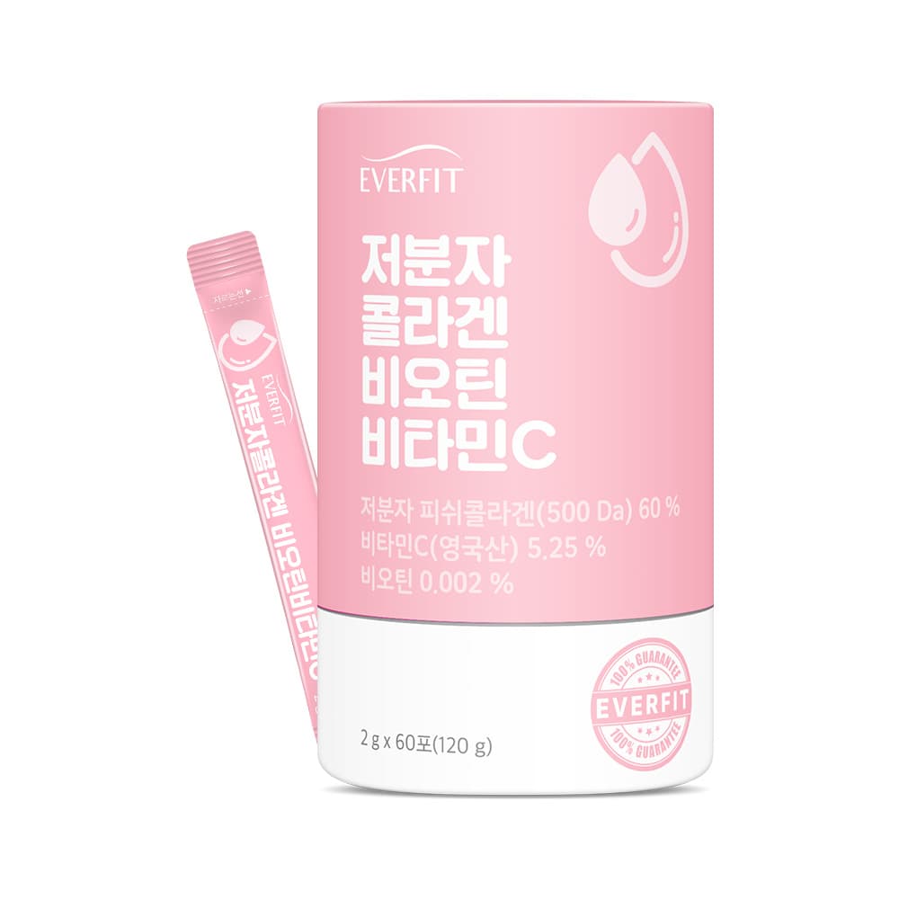 에버핏 저분자 콜라겐 비오틴 비타민C 2g x 60포, 1개