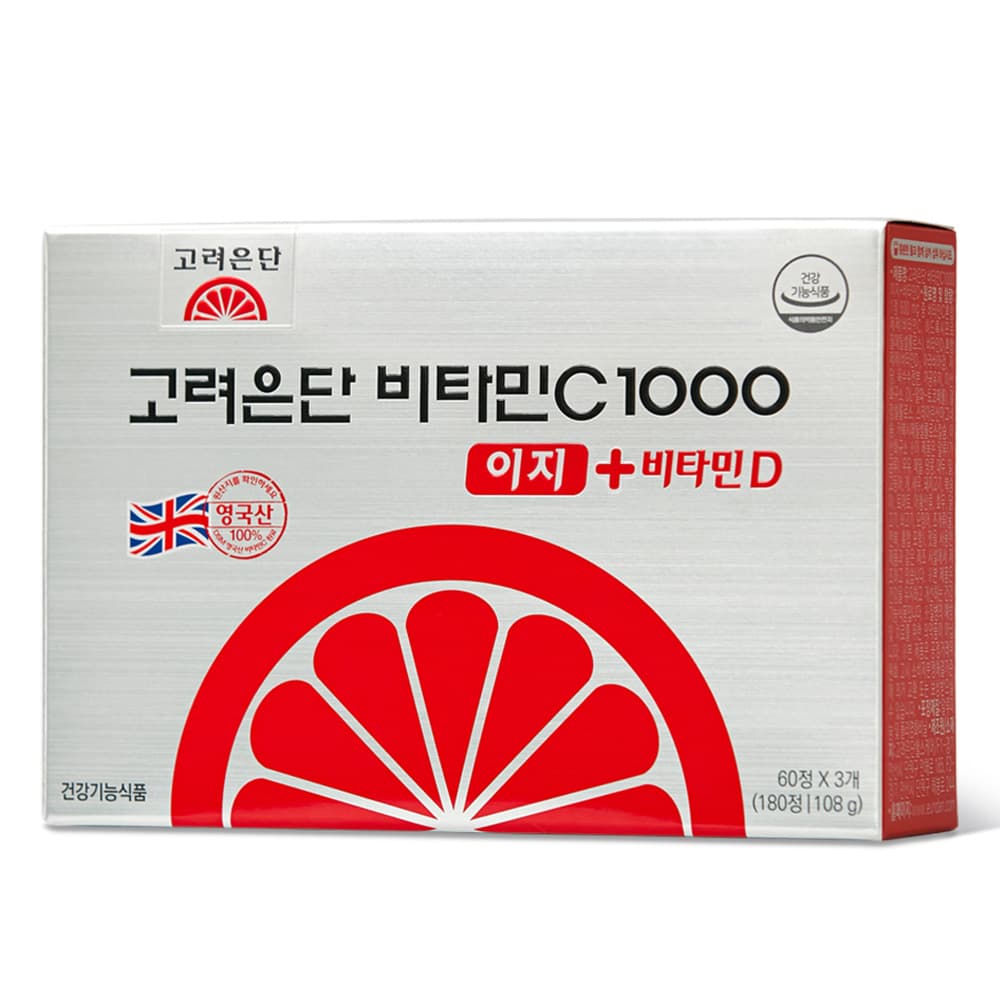 고려은단 고려은단비타민C1000 이지 + 비타민D 600mg x 180정, 2개