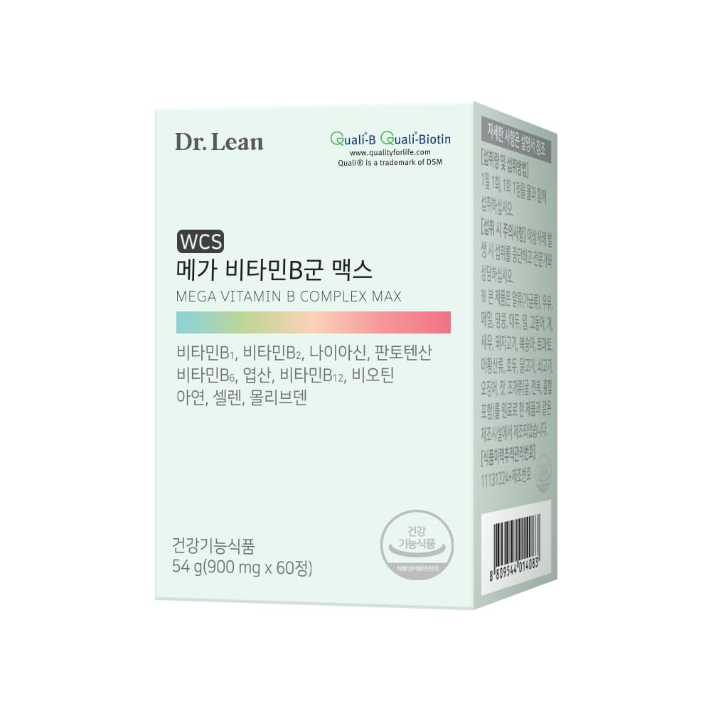 닥터린 메가 비타민B군 맥스 900mg x 60정, 3개
