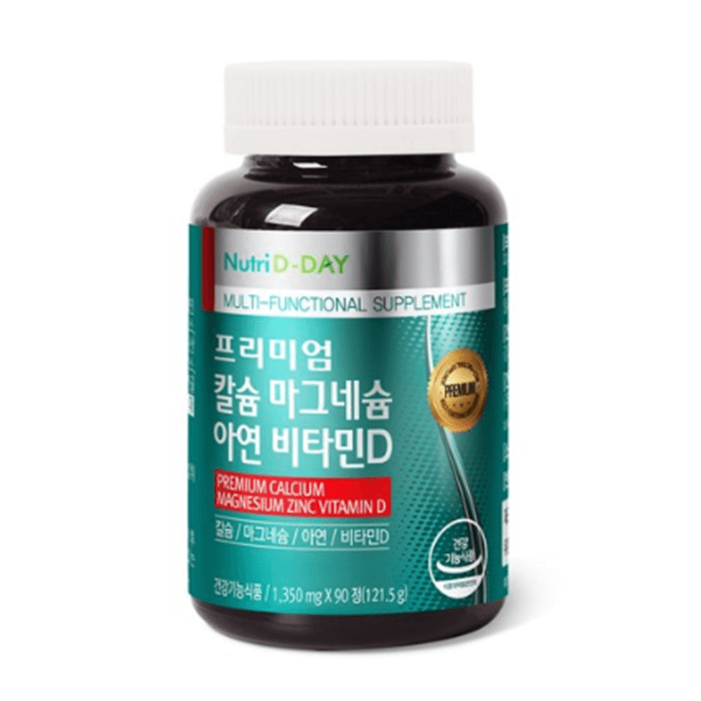 뉴트리디데이 프리미엄 칼슘 마그네슘 아연 비타민D 1350mg x 90정, 1개