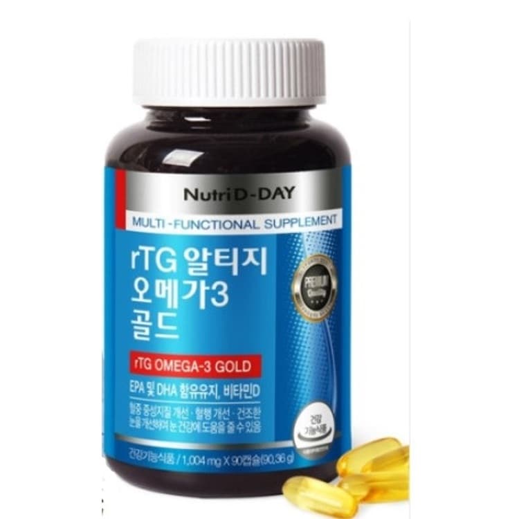뉴트리디데이 rTG 알티지 오메가3 골드 1004mg x 90캡슐, 1개