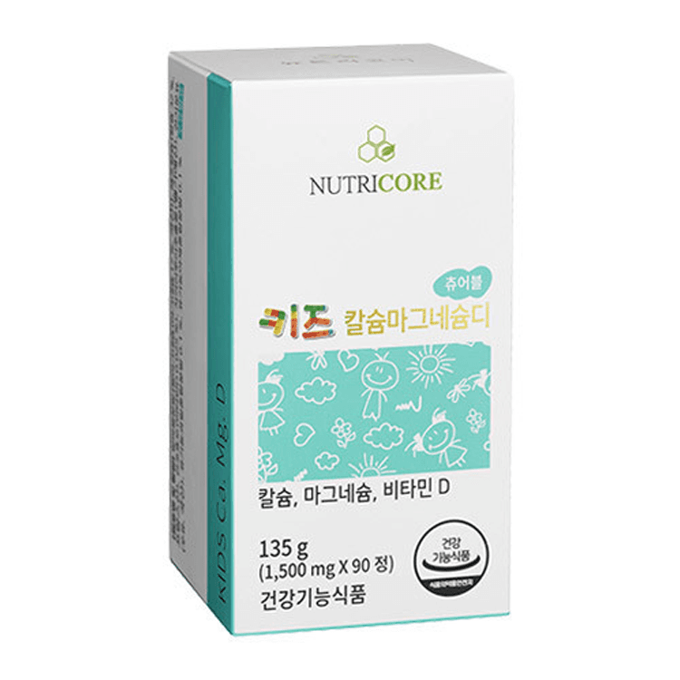 뉴트리코어 키즈 칼슘 마그네슘 디 츄어블 1500mg x 90캡슐, 1개