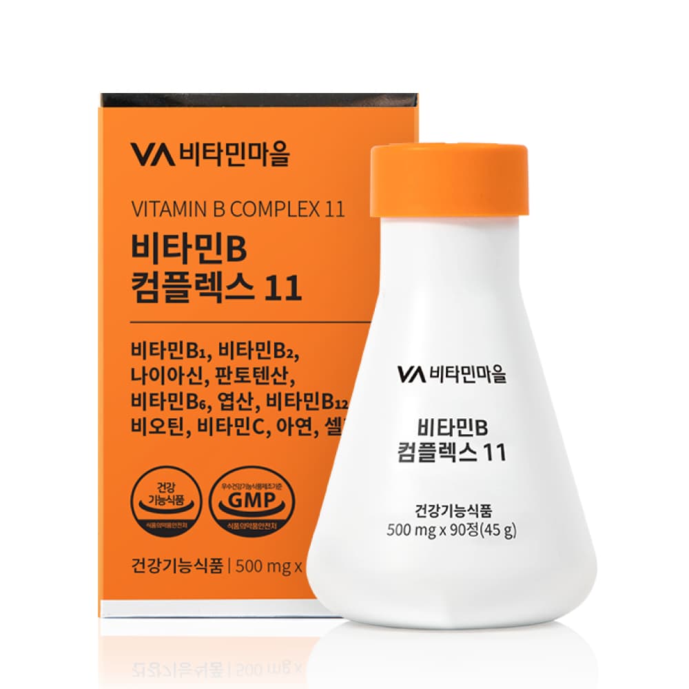 비타민마을 비타민B 컴플렉스 11 500mg x 90정, 2개