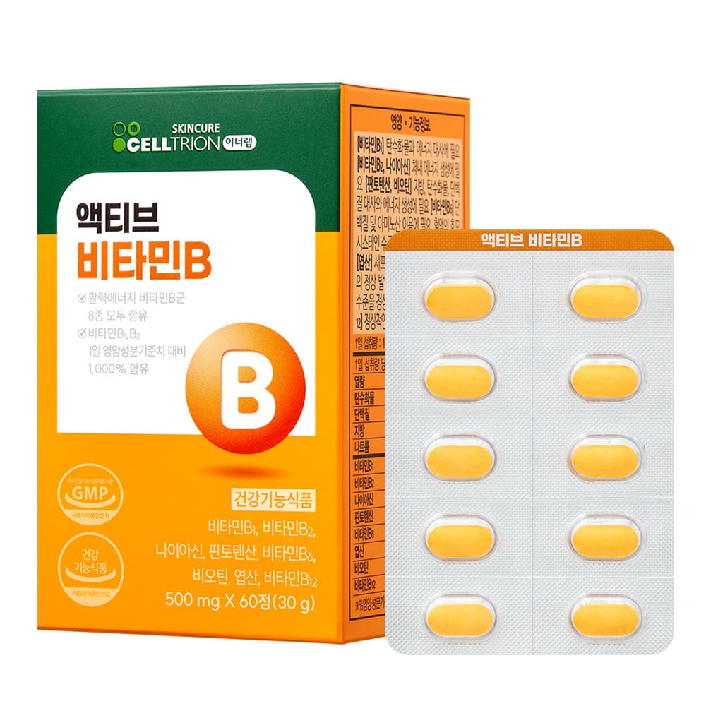 이너랩 액티브 비타민B 500mg x 60정, 3개