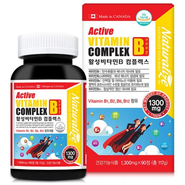 네추럴라이즈 활성비타민B-100 컴플렉스 1350mg x 90정, 1개