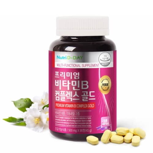뉴트리디데이 프리미엄 비타민B 컴플렉스 골드 500mg x 90정, 1개