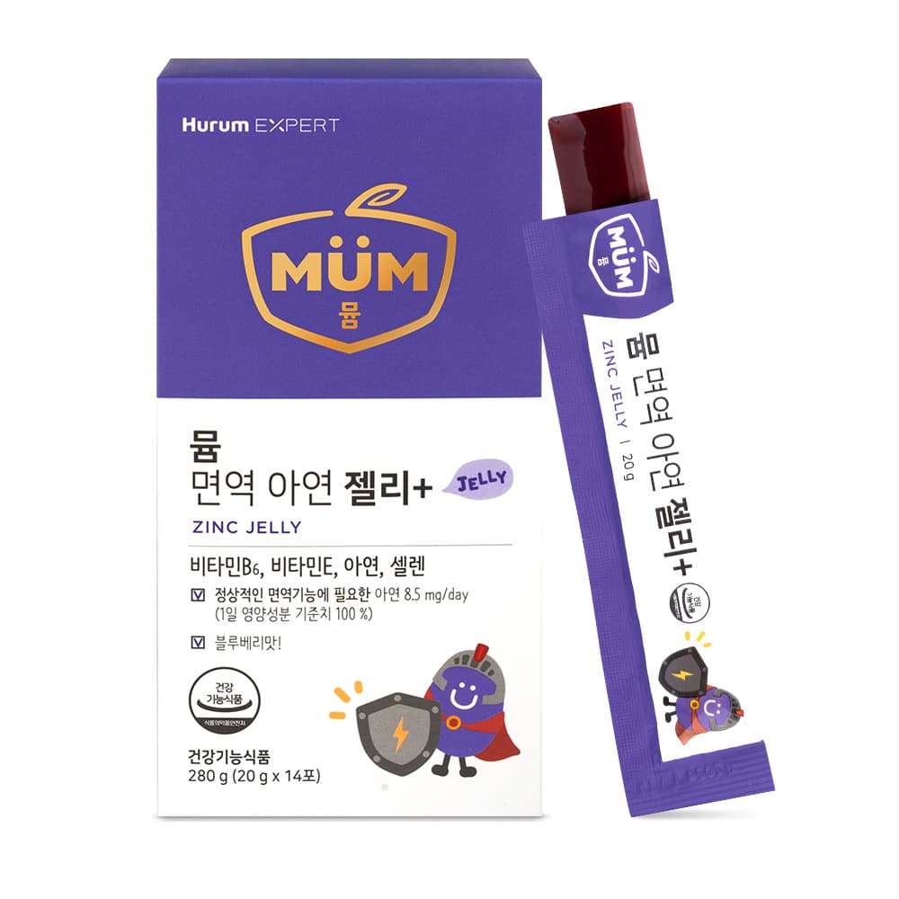 휴럼 뮴 면역 아연 젤리 플러스 20g x 14포, 1개