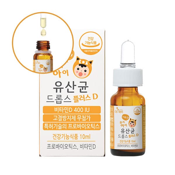 더데이 우리아이 유산균 드롭스 플러스D 10ml, 3개