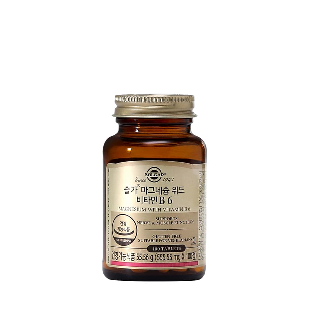솔가 마그네슘 위드 비타민 B6 555.55mg x 100정, 1개