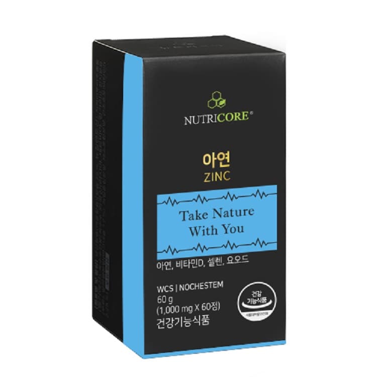 뉴트리코어 아연 영양제 500mg x 60정, 1개