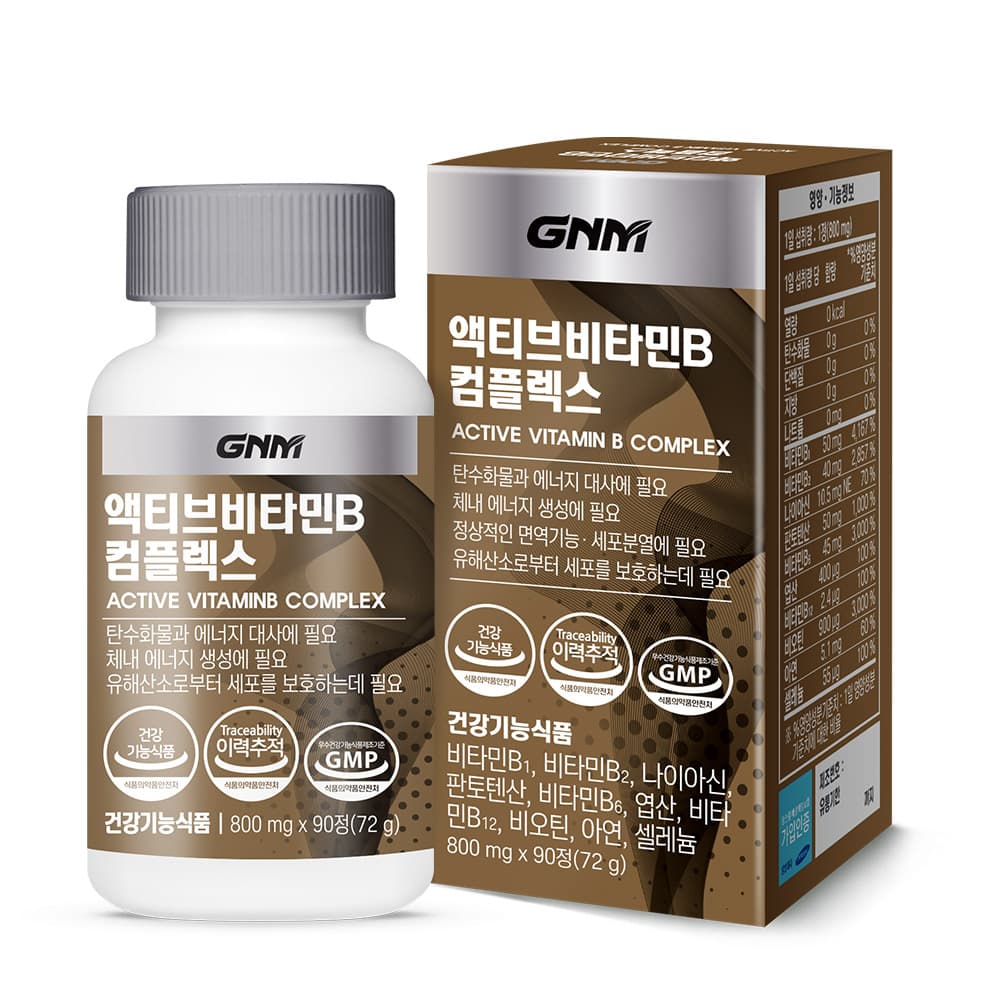 GNM자연의품격 액티브 비타민B 컴플렉스 800mg x 90정, 1개