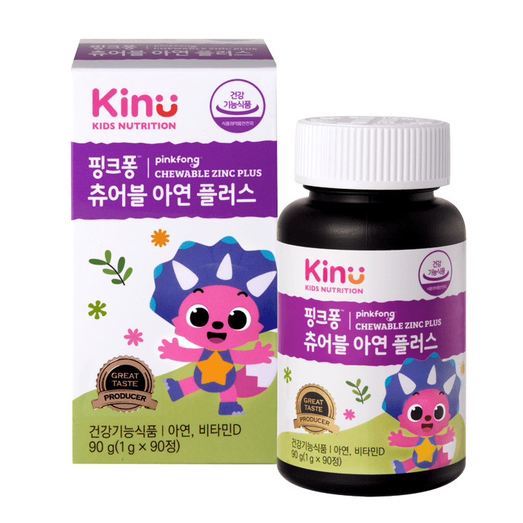 GNC 핑크퐁 츄어블 아연 플러스 1g x 90캡슐, 2개