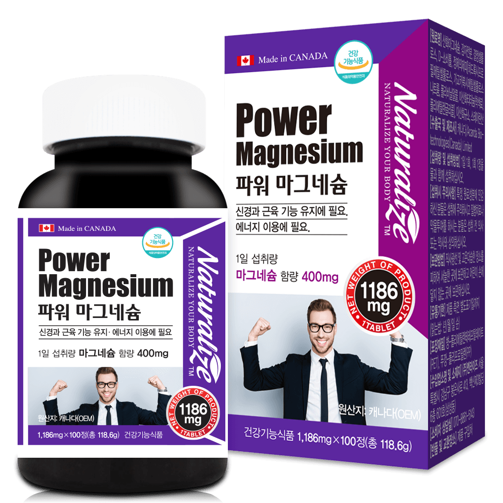 네추럴라이즈 파워 마그네슘 1186mg x 100정, 1개