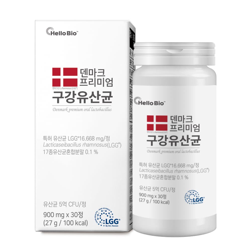 헬로바이오 덴마크 프리미엄 구강유산균 900mg x 30정, 1개