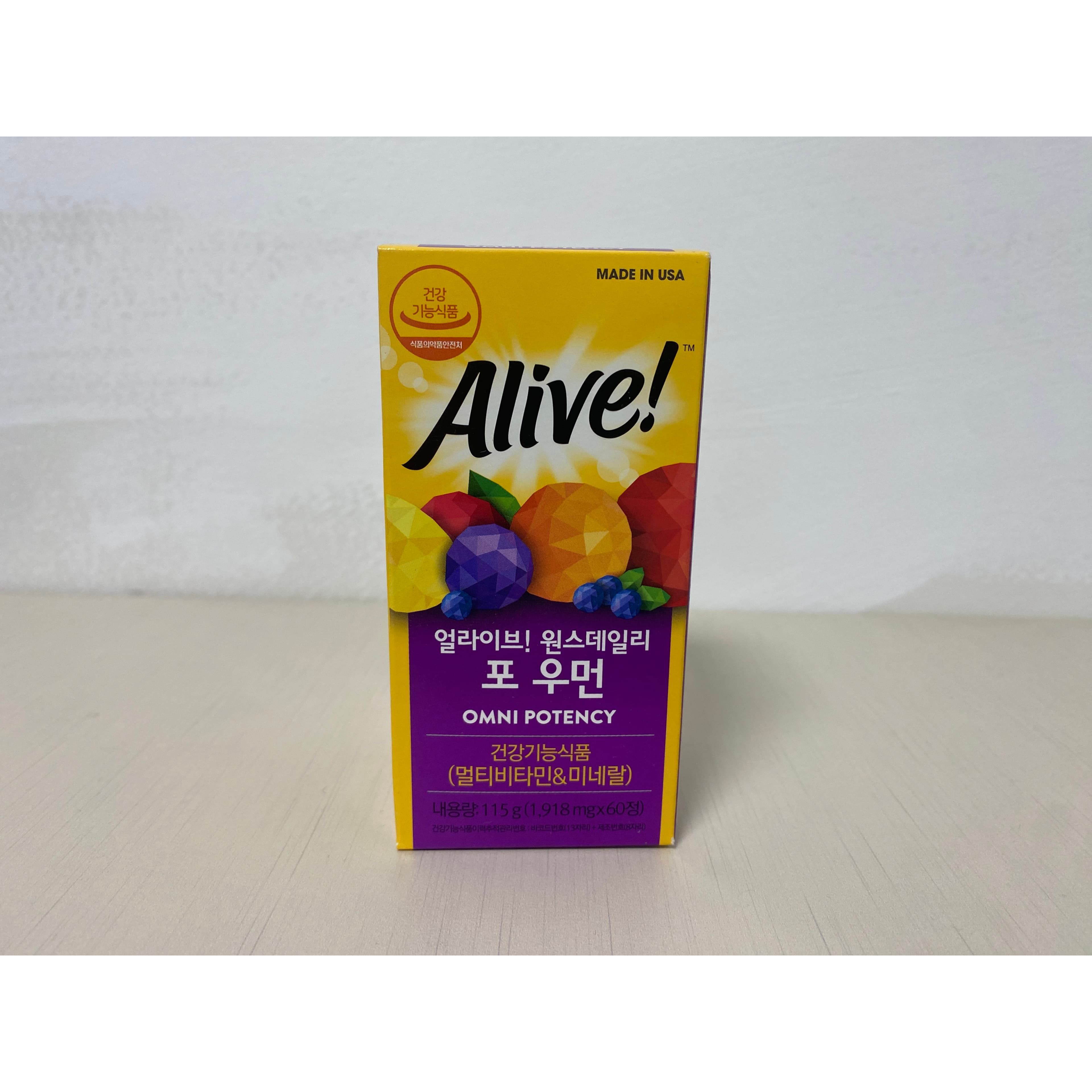 얼라이브 원스데일리 포 우먼 멀티 비타민 60정  2개  여성용 종합영양제