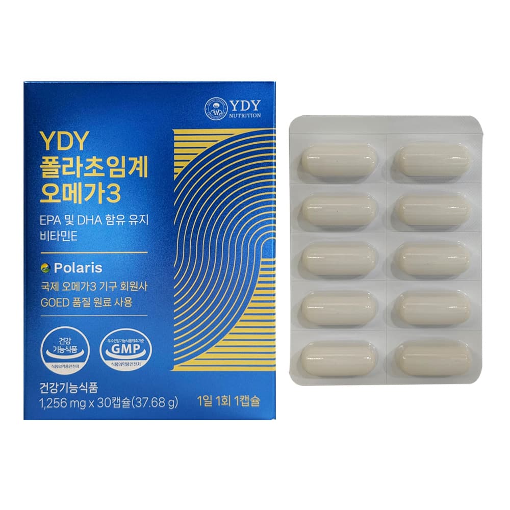 YDY 폴라 초임계 오메가3 폴라리스 1256mg x 30캡슐, 4개