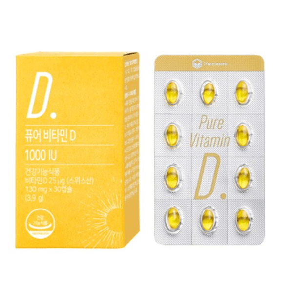 뉴트리모어 퓨어 비타민D 1000IU 130mg x 30캡슐, 1개